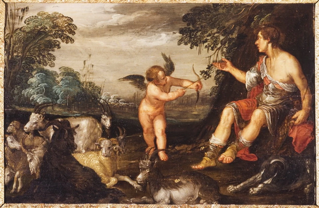 Un pastore attaccato da Cupido - Collezione Kunsthandel Dick Haut